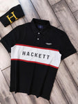Hackett Black Polo Collared T-Shirt