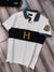 Hackett Off White & Black Polo Collared T-Shirt