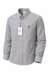 Amy Paris Grey Striped Shirt